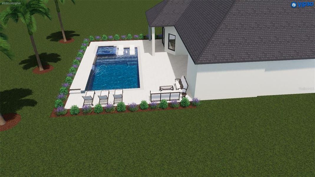 Exterior rendering of this home design in , Palm Coast, FL (Image 6).