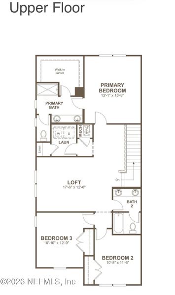2D floor plan layout of this home in , Jacksonville, FL (Image 4).