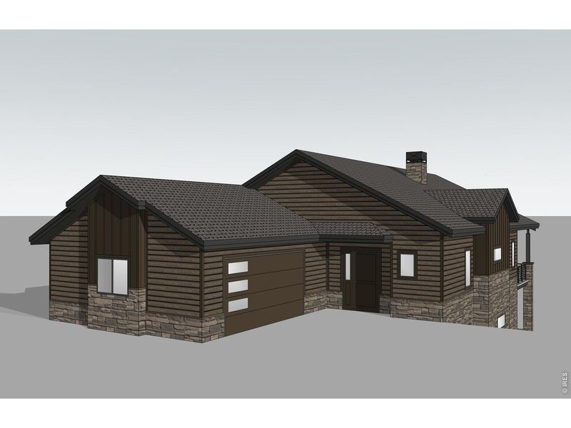 Exterior rendering of this home design in , Estes Park, CO (Image 4).