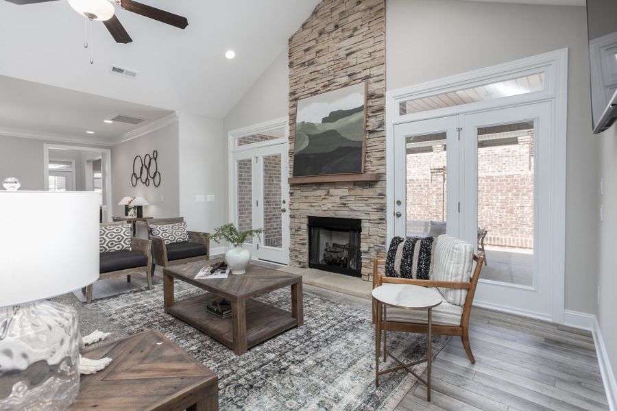 Representative furnished interior of a home built from the Manhattan by Keystone Homes NC in Weybridge, Burlington (Image 17).