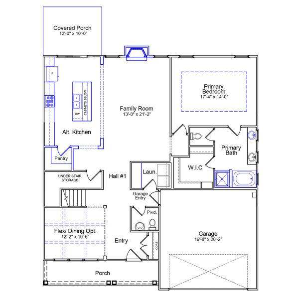 2D floor plan layout of this home in Pebble Branch, Chapin, SC (Image 2).