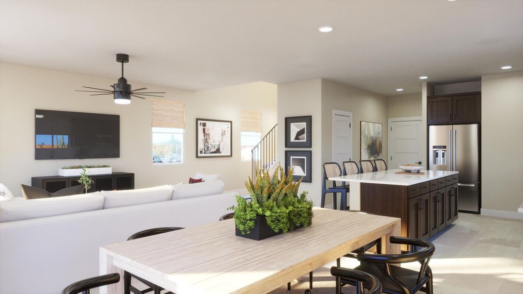 Furnished interior view inside a new home in Freedom at Anthem, Kyle (Image 5).