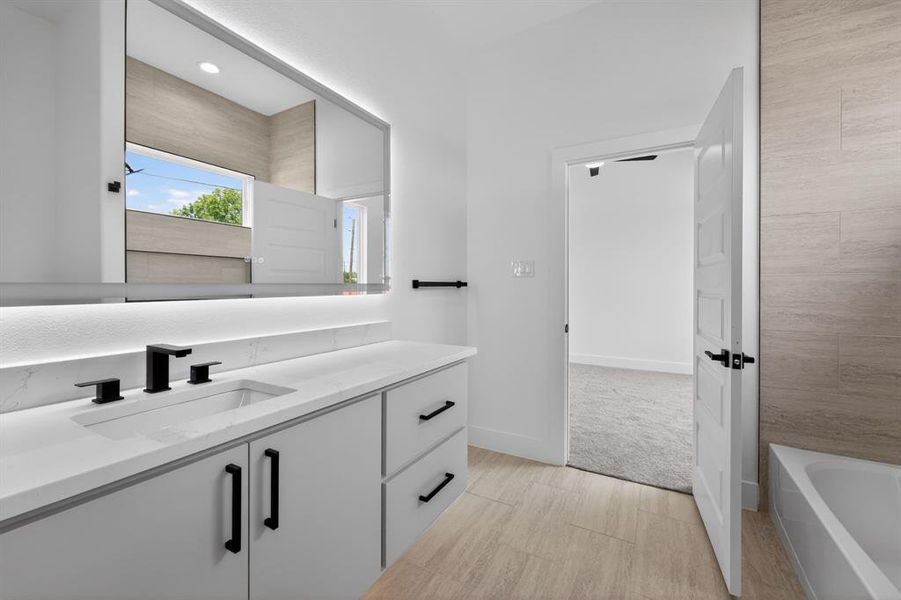 Furnished interior view inside a new home in , Dallas (Image 13).