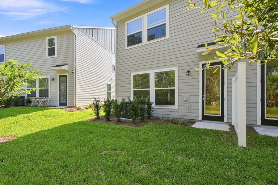 Exterior details and patio area of a home in Preserve at The Cays – The Harbor Series, Daytona Beach (Image 3).