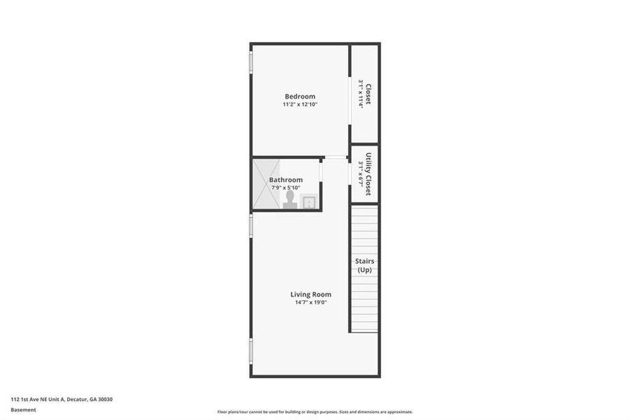 2D floor plan layout of this home in , Decatur, GA (Image 7).