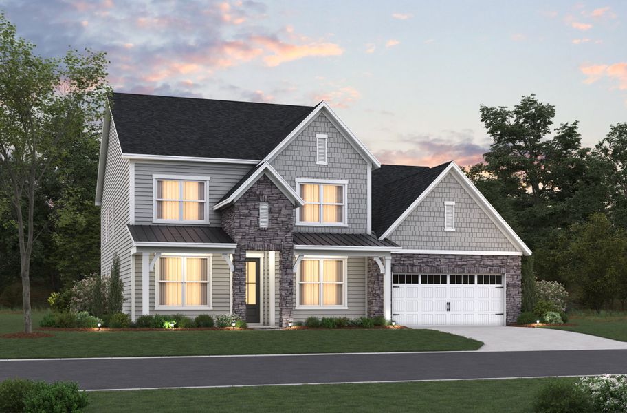 Representative exterior photo of a completed home built from the Winston by Beazer Homes in Stonewood Estates: Landmark, Durham, NC (Image 17). Representative exterior photo of a completed home built from the Winston by Beazer Homes in Stonewood Estates: Landmark, Durham, NC (Image 17).