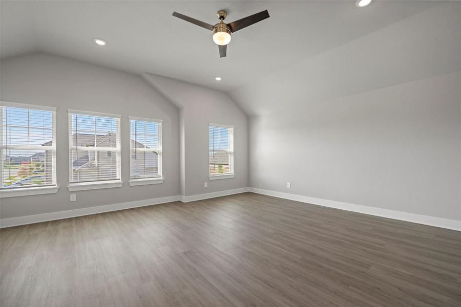 Expansive upstairs game or media room that adapts to your lifestyle.