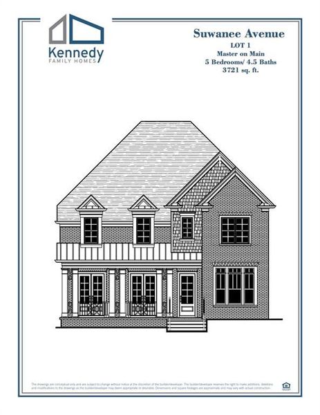 Front exterior of a new home in , Suwanee, GA, highlighting curb appeal (Image 10). Front exterior of a new home in , Suwanee, GA, highlighting curb appeal (Image 10).