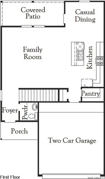 2D floor plan layout of this home in Garden Grove, San Antonio, TX (Image 3).