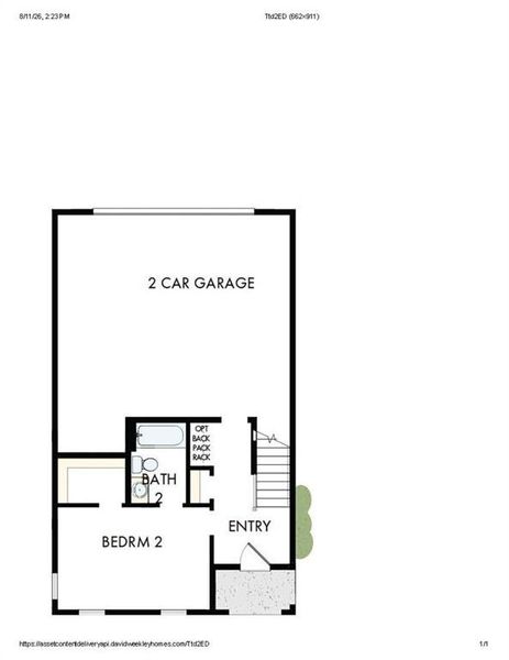 2D floor plan layout of this home in Celesta, Scottdale, GA (Image 3).
