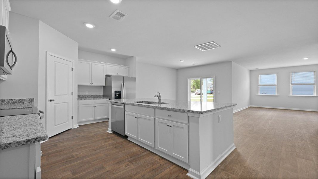 Furnished interior view inside a new home in Rivers Reach, Yemassee (Image 7). Furnished interior view inside a new home in Rivers Reach, Yemassee (Image 7).