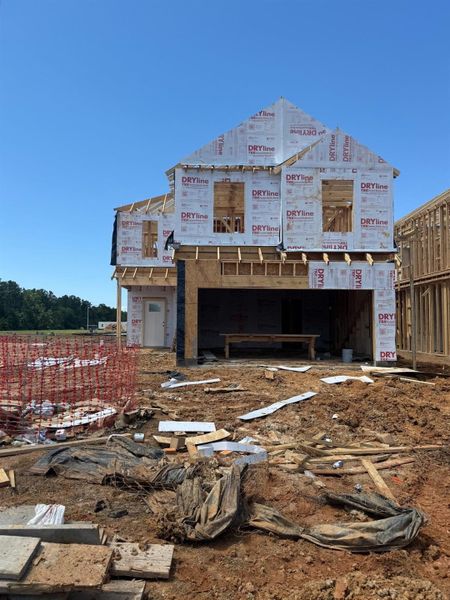 In-progress construction of a new home in River's Edge, Conroe, TX (Image 25).