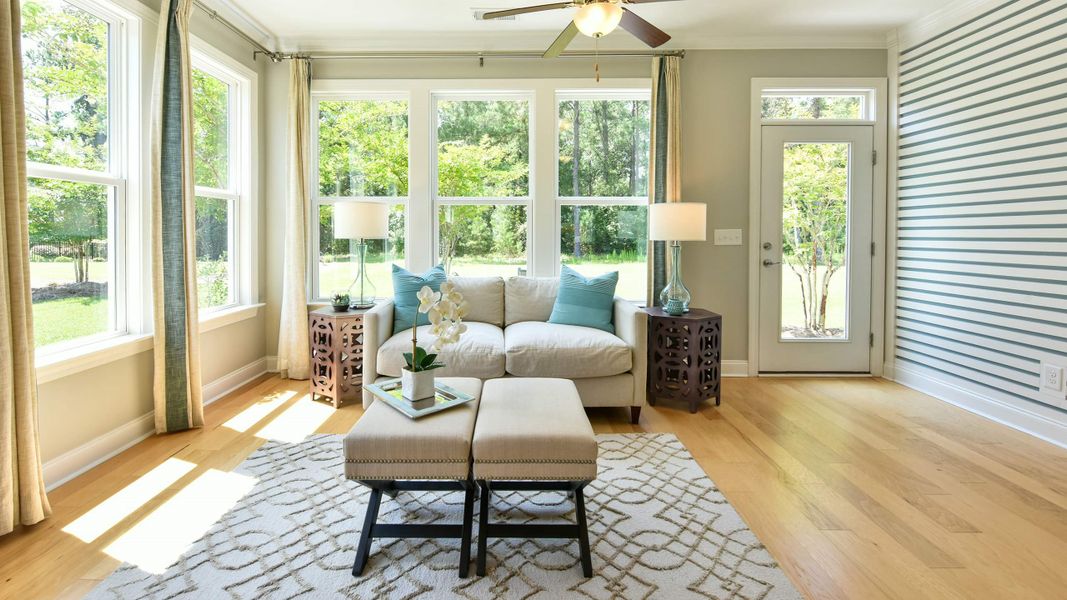 Bright and airy open Sunroom option