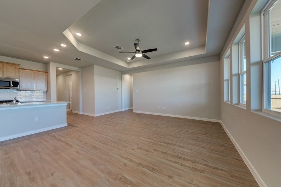 Representative unfurnished interior of a home built from the Sophora by Hakes Brothers in Hickory Ridge Estates, Elmendorf (Image 21). Representative unfurnished interior of a home built from the Sophora by Hakes Brothers in Hickory Ridge Estates, Elmendorf (Image 21).