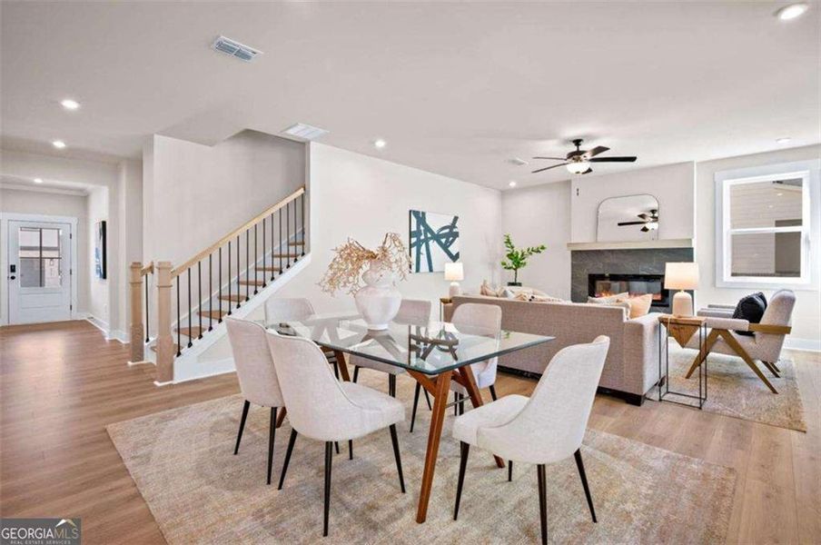 Furnished interior view inside a new home in The Paddocks at Doc Hughes, Buford (Image 15). Furnished interior view inside a new home in The Paddocks at Doc Hughes, Buford (Image 15).