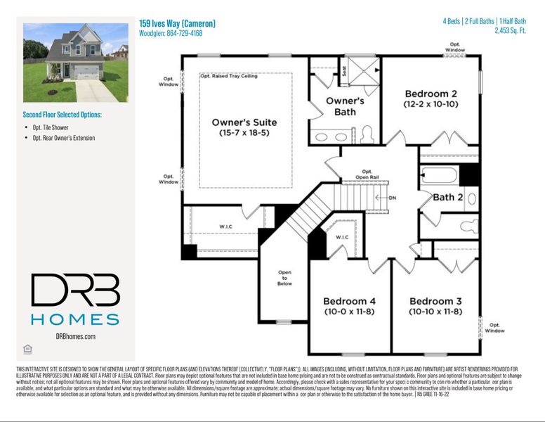2D floor plan layout of this home in Woodglen, Piedmont, SC (Image 6).