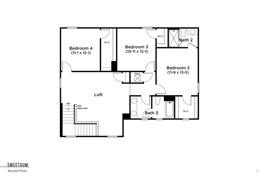 2D floor plan layout of this home in Trailside, Mount Dora, FL (Image 24).