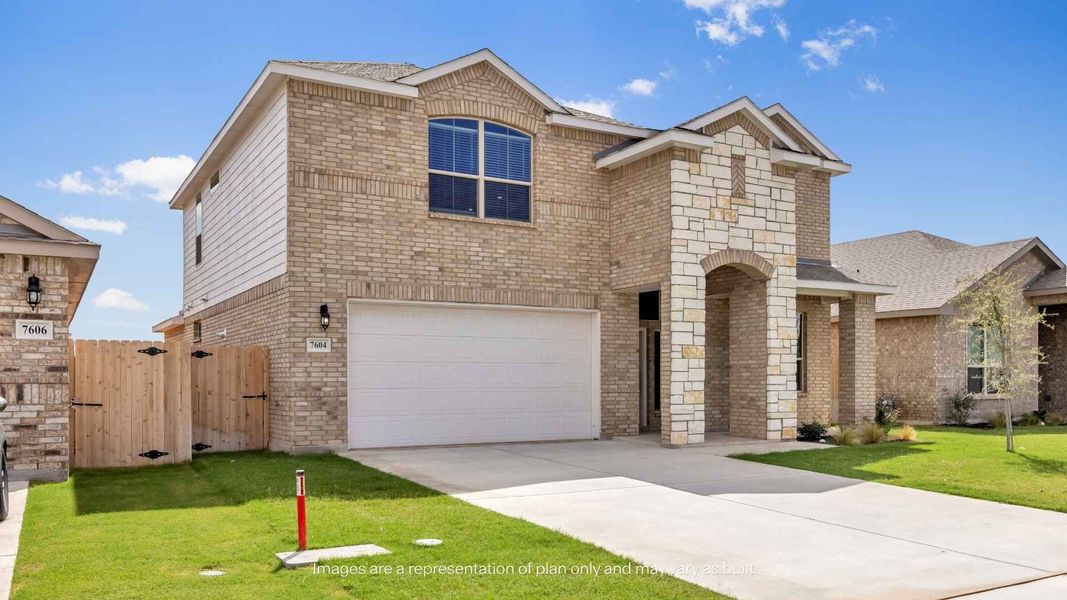 Front exterior of a new home in Homestead at Parks Bell Ranch, Odessa, TX, highlighting curb appeal (Image 17).