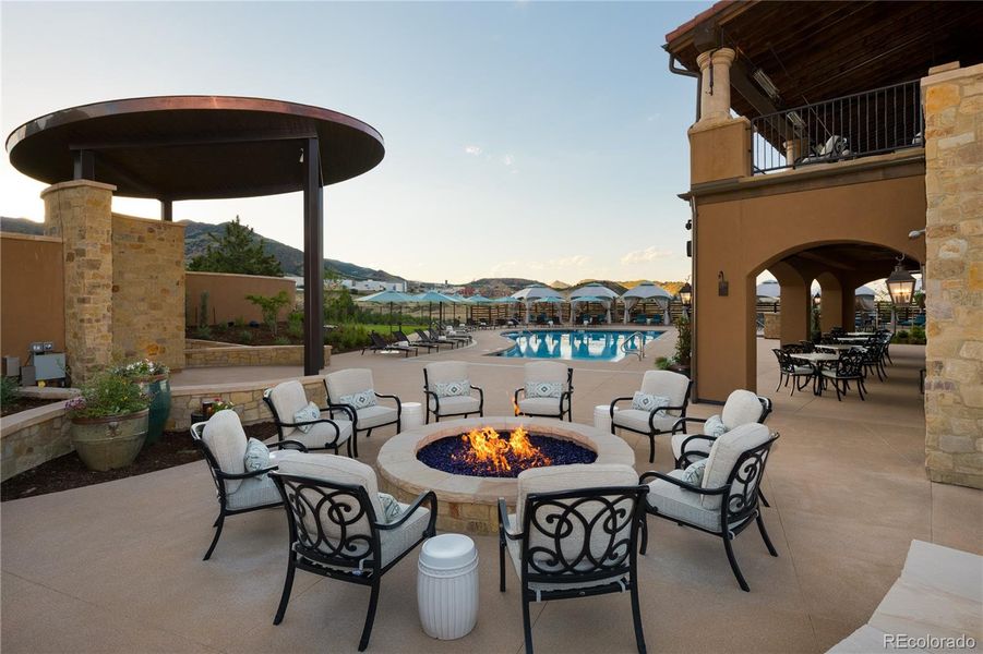 Resort Style Pool with Food and Drink Service