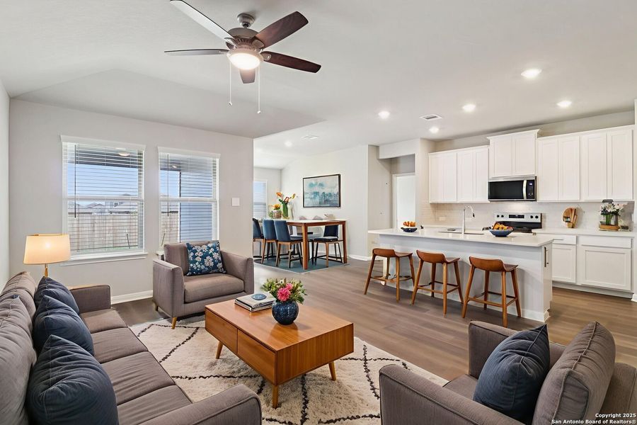 Furnished interior view inside a new home in , San Antonio (Image 5). Furnished interior view inside a new home in , San Antonio (Image 5).