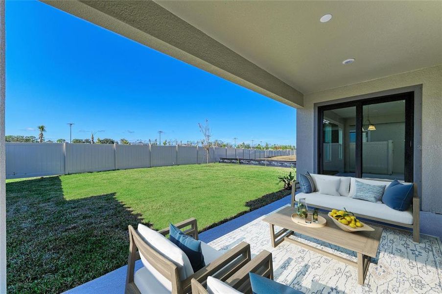 Exterior details and patio area of a home in Crosswind Ranch, Parrish (Image 23).