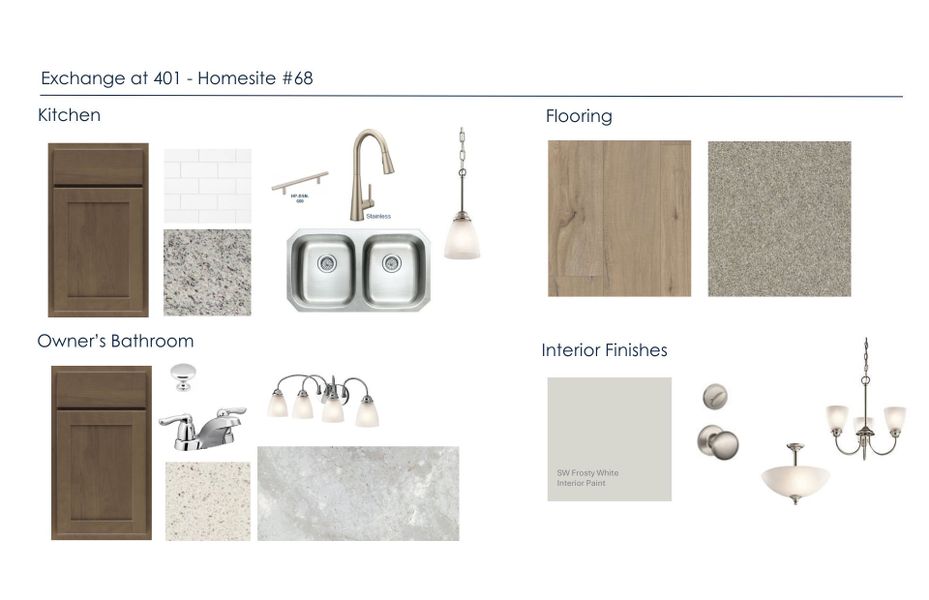 Sample of building materials used in homes in Exchange at 401, Raleigh (Image 21).