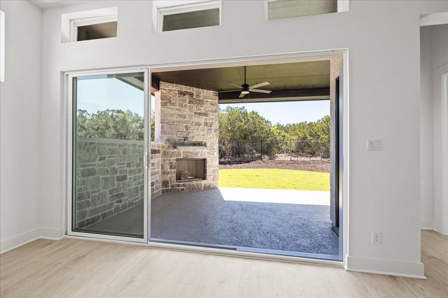 Exterior details and patio area of a home in Sweetwater, Austin (Image 28).