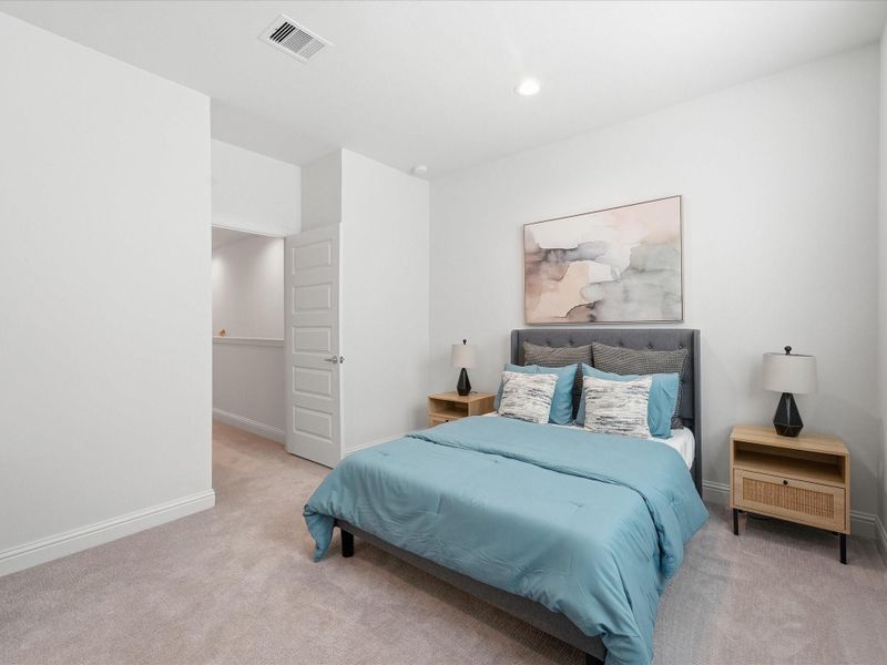Furnished interior view inside a new home in Hardy Skyline, Houston (Image 16). Furnished interior view inside a new home in Hardy Skyline, Houston (Image 16).