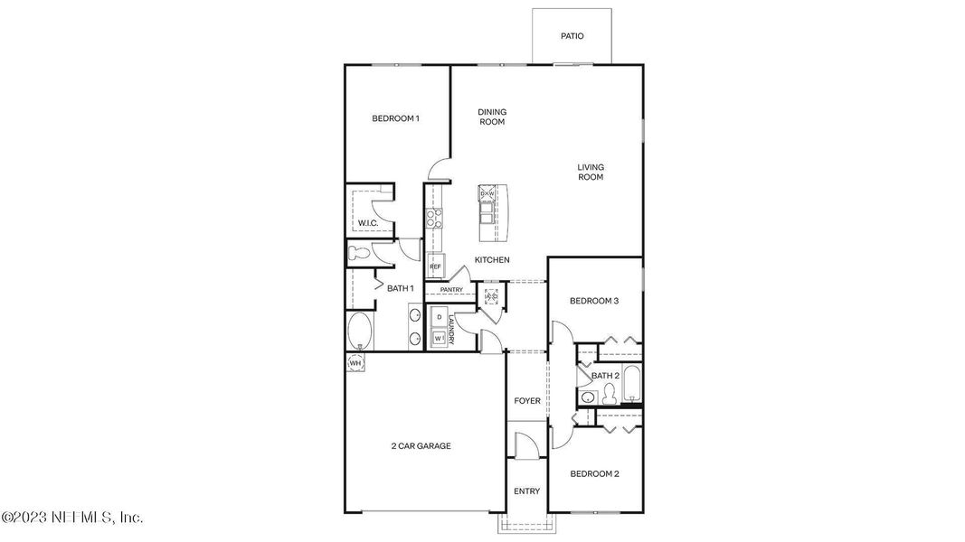 2D floor plan layout of this home in Entrada, St. Augustine, FL (Image 3).