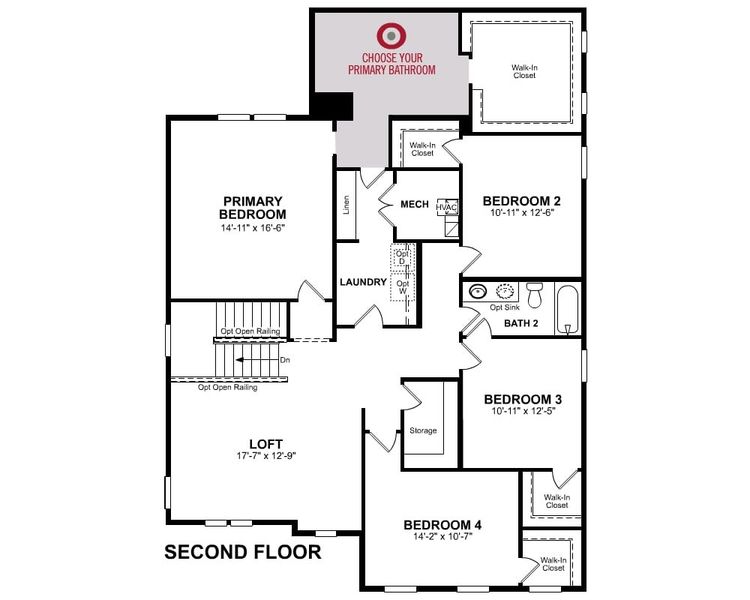 2D floor plan layout for the Newton Ii by Beazer Homes in Cambridge at Steels Bridge, Canton, GA (Image 4). 2D floor plan layout for the Newton Ii by Beazer Homes in Cambridge at Steels Bridge, Canton, GA (Image 4).