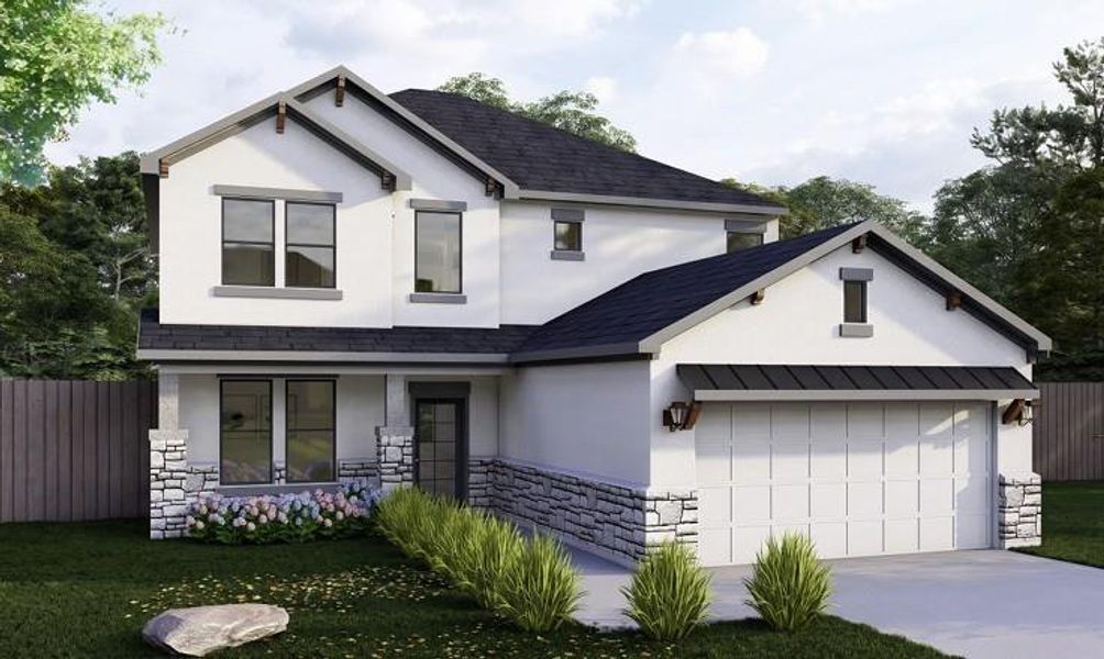 Front exterior of a new home in , Crosby, TX, highlighting curb appeal (Image 1). Front exterior of a new home in , Crosby, TX, highlighting curb appeal (Image 1).