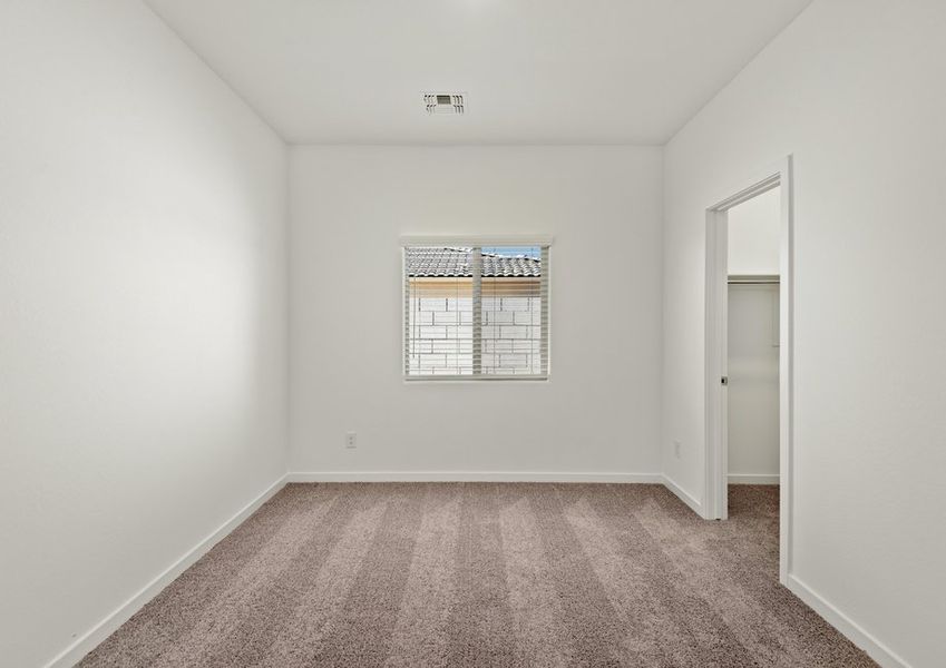 Each bedroom comes with a closet for clothes and storage.