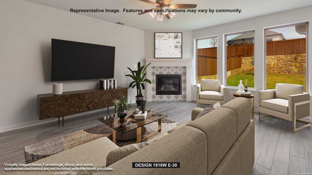 Furnished interior view inside a new home in Legacy at Lake Dunlap, New Braunfels (Image 5).