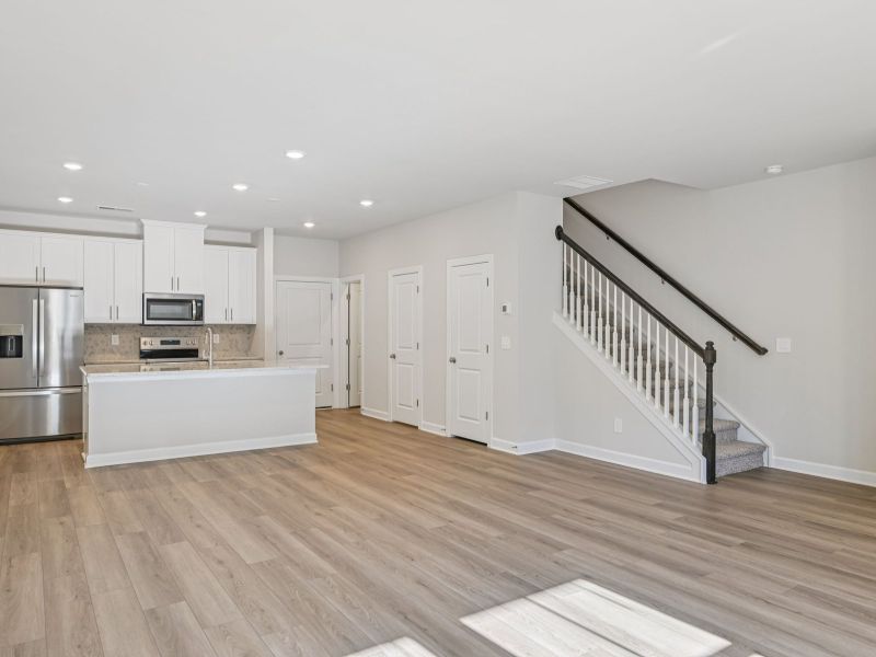 Spacious, unfurnished interior of a new home in Crossrail Station, Mooresville (Image 10). Spacious, unfurnished interior of a new home in Crossrail Station, Mooresville (Image 10).