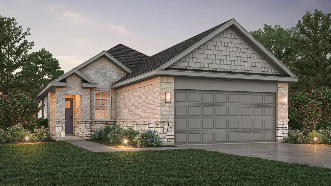 Representative exterior photo of a completed home built from the The Marigold by Legend Homes in Mackenzie Creek, Conroe, TX (Image 19).