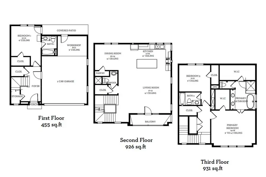 A very square floorplan makes each room feel huge.