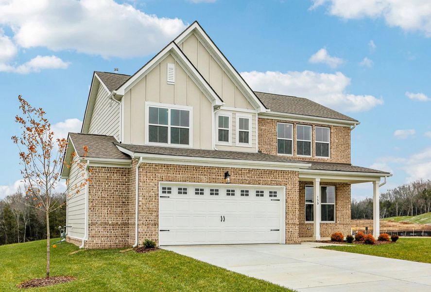 Front exterior of a new home in Willow Landing, Mount Juliet, TN, highlighting curb appeal (Image 22). Front exterior of a new home in Willow Landing, Mount Juliet, TN, highlighting curb appeal (Image 22).