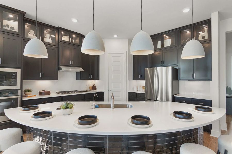 Representative furnished interior of a home built from the Madison by Chesmar Homes in Lakes of Cane Island, Katy (Image 5).