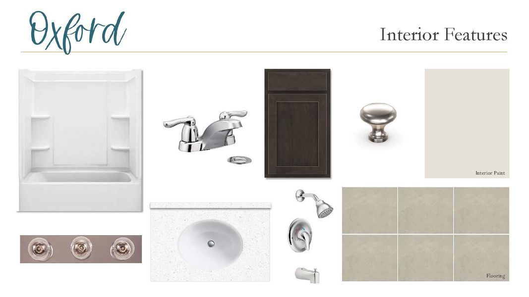 Sample of building materials used in homes in The Cottages at Lariat, Liberty Hill (Image 9).