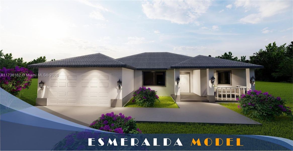 Front exterior of a new home in , Cape Coral, FL, highlighting curb appeal (Image 1). Front exterior of a new home in , Cape Coral, FL, highlighting curb appeal (Image 1).