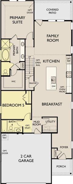 2D floor plan layout of this home in Berry Creek Highlands, Georgetown, TX (Image 3).