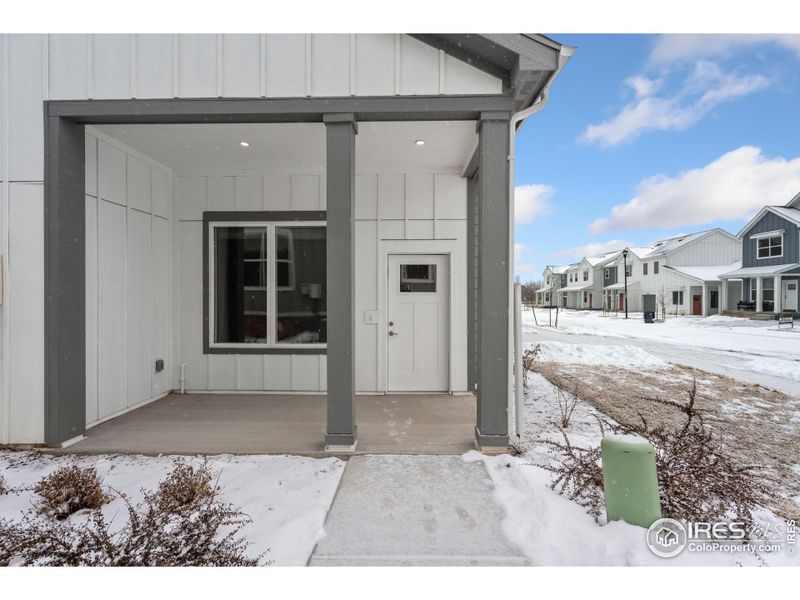 Front porch and front door entry.