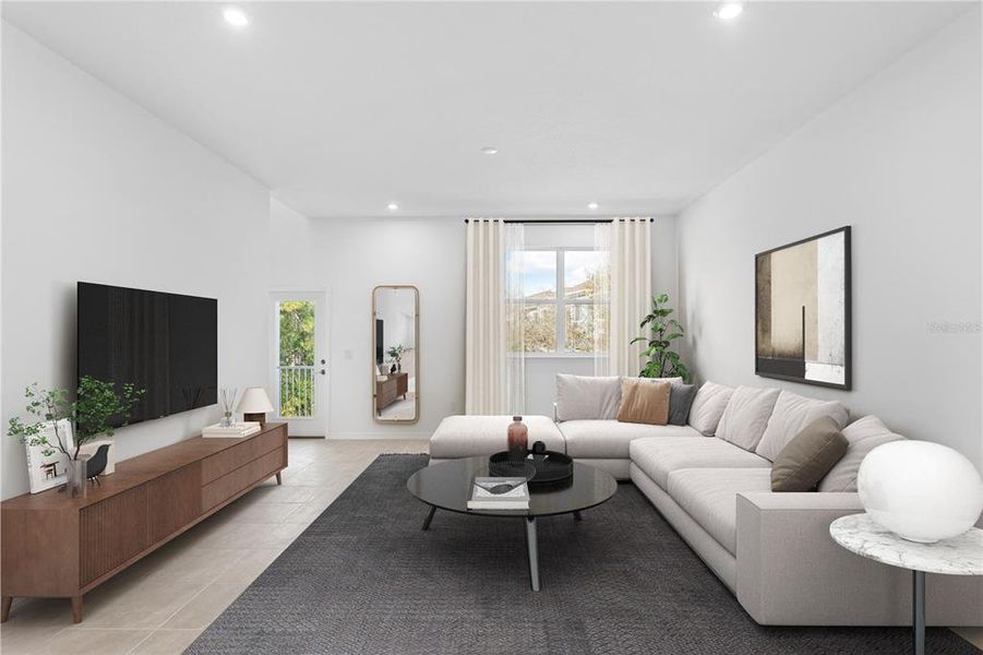 Furnished interior view inside a new home in , Tampa (Image 8). Furnished interior view inside a new home in , Tampa (Image 8).