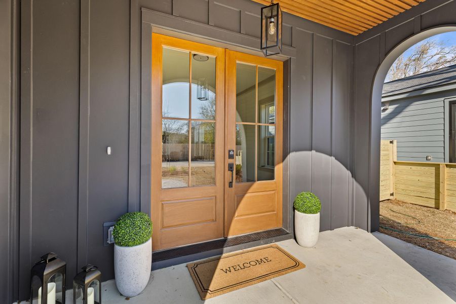 Exterior details and patio area of a home in , Charleston (Image 3). Exterior details and patio area of a home in , Charleston (Image 3).
