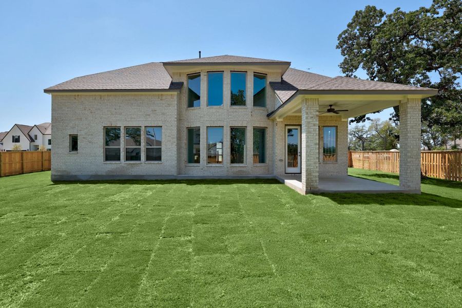 Front exterior of a new home in Parmer Ranch - 60', Georgetown, TX, highlighting curb appeal (Image 19).