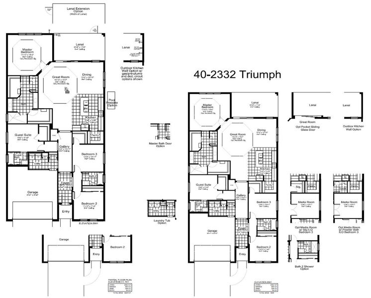 2D floor plan layout of this home in Windward, Lakewood Ranch, FL (Image 4).