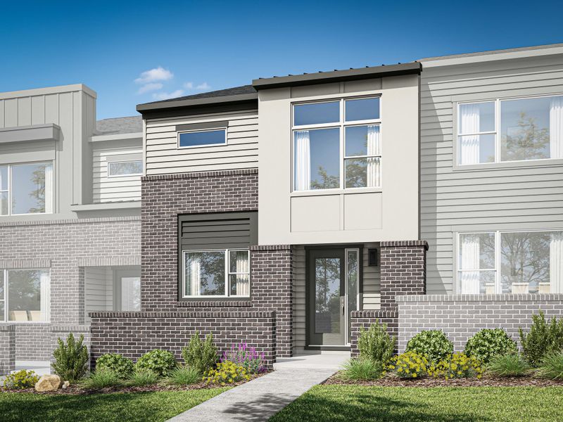 Representative exterior photo of a completed home built from the Wilson by Tri Pointe Homes in The Townes at NoVi, Pittsboro, NC (Image 22).