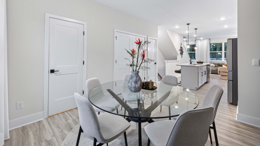 Representative furnished interior of a home built from the Carlton by D.R. Horton in Kingman Townhomes, Charlotte (Image 12).