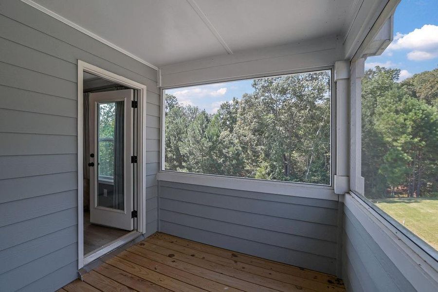 Exterior details and patio area of a home in , Flowery Branch (Image 24).