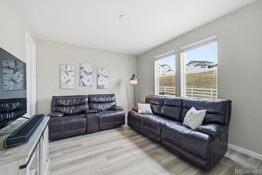 Bonus room- can be used as a den, play room, game room or whatever you wish.  Can also be used as a 6th bedroom if a door was added.  There is a large, walk in closet in the corner.